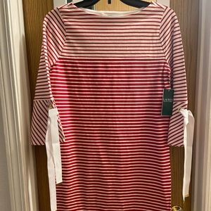 Ralph Lauren red multi cotton lipstick dress